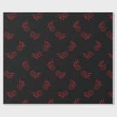 Fallen Chibi Demon Wings Cadeaupapier (Vlak)