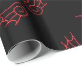 Fallen Chibi Demon Wings Cadeaupapier (Rol Hoek)