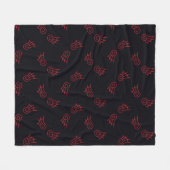 Fallen Chibi Demon Wings Fleece Deken (Voorkant (Horizontaal))