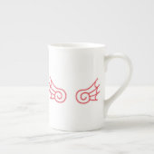 Fallen Chibi Demon Wings Porselein Kop (Rechts)