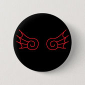 Fallen Chibi Demon Wings Ronde Button 5,7 Cm (Voorkant)