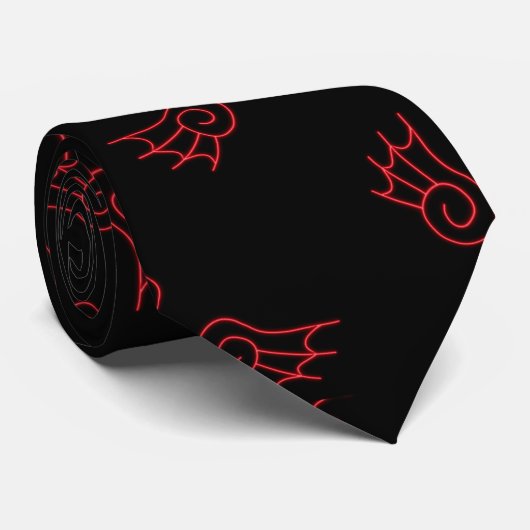 Fallen Chibi Demon Wings Stropdas (Opgerold)