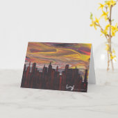 "Fallen City" Happy Birthday Greeting Card Kaart (Gele Bloem)