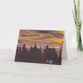 "Fallen City" Happy Birthday Greeting Card Kaart (Voorkant)