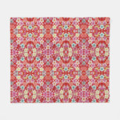 Fallen Crimson Floral Chirimen Fleece Deken (Voorkant (Horizontaal))