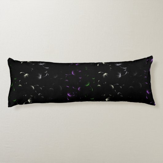 Fallen Dandelion Seeds Genderqueer Pride Lichaamskussen (Achterkant)