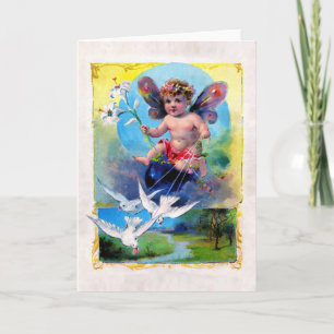 Fallen Easter Fairy Feestdagen Kaart