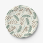 Fallen Fern Pattern Paper Borden Papieren Bordje (Voorkant)