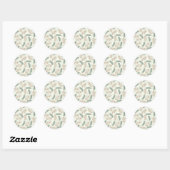 Fallen Fern Pattern Ronde Sticker (Vel)
