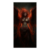 Fallen Fire Angel – Dark Fantasy Poster Art (Voorkant)
