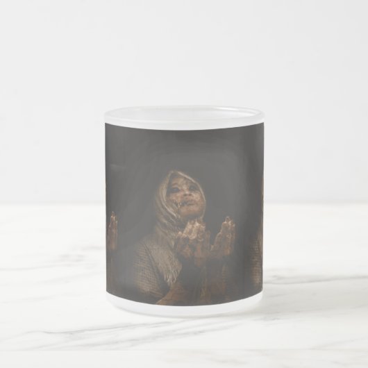 Fallen hebben genade matglas koffiemok (Center)