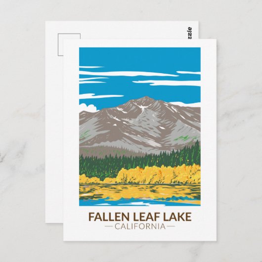 Fallen Leaf Lake California  Briefkaart (Voorkant / Achterkant)