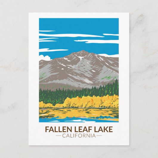 Fallen Leaf Lake California  Briefkaart (Voorkant)