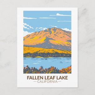 Fallen Leaf Lake California in Herfst  Briefkaart