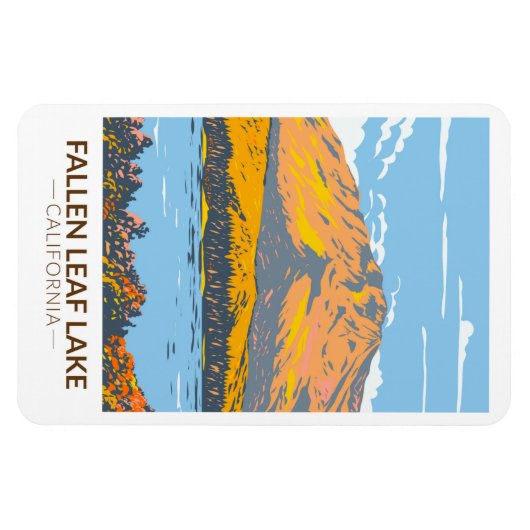 Fallen Leaf Lake California in Herfst  Magneet (Horizontaal)