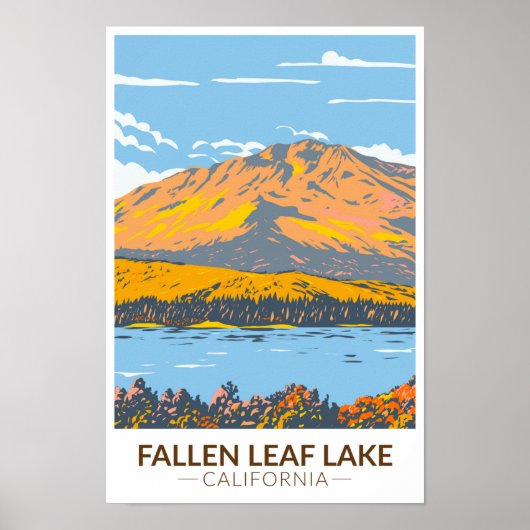 Fallen Leaf Lake California in Herfst  Poster (Voorkant)