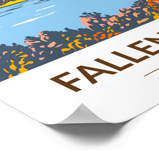 Fallen Leaf Lake California in Herfst  Poster (Hoek)