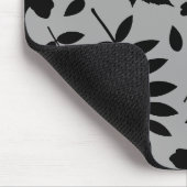 Fallen Leaves LG Pattern Zwart op Grijs Muismat (Hoek)