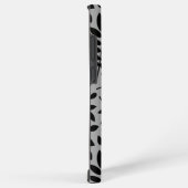 Fallen Leaves LG Pattern Zwart op Grijs Samsung Galaxy Hoesje (Rechterkant)