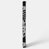 Fallen Leaves LG Pattern Zwart op Grijs Samsung Galaxy Hoesje (Linkerkant)