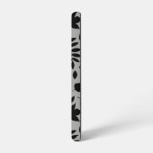 Fallen Leaves LG Pattern Zwart op Grijs Samsung Galaxy Hoesje (Linkerkant)