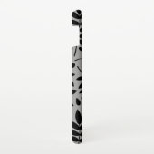 Fallen Leaves LG Pattern Zwart op Grijs Samsung Galaxy Hoesje (Rechterkant)