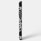 Fallen Leaves LG Pattern Zwart op Grijs Samsung Galaxy Hoesje (Achterkant horizontaal)