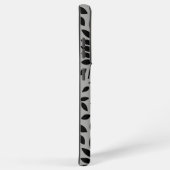 Fallen Leaves LG Pattern Zwart op Grijs Samsung Galaxy Hoesje (Rechterkant)