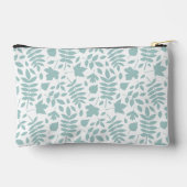 Fallen Leaves Pattern LT Blauwgroen op wit Etui (Achterkant)