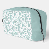 Fallen Leaves Pattern LT Blauwgroen op wit Toilettasje (Rechterhoek)