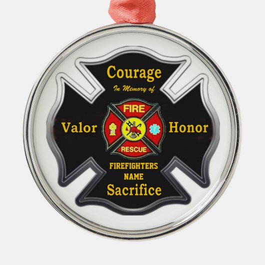 FALLEN MAAR NIET VERGETEN METALEN ORNAMENT (Voorkant)