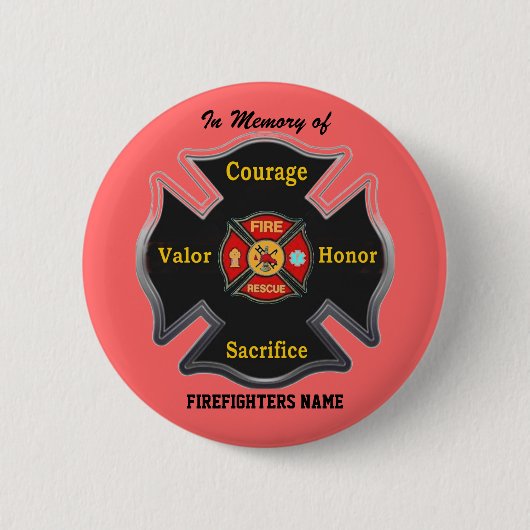 FALLEN MAAR NIET VERGETEN RONDE BUTTON 5,7 CM (Voorkant)