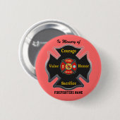 FALLEN MAAR NIET VERGETEN RONDE BUTTON 5,7 CM (Voorkant /achterkant)