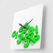 Fallen numbers Wall Clock Vierkante Klok (Hoek)