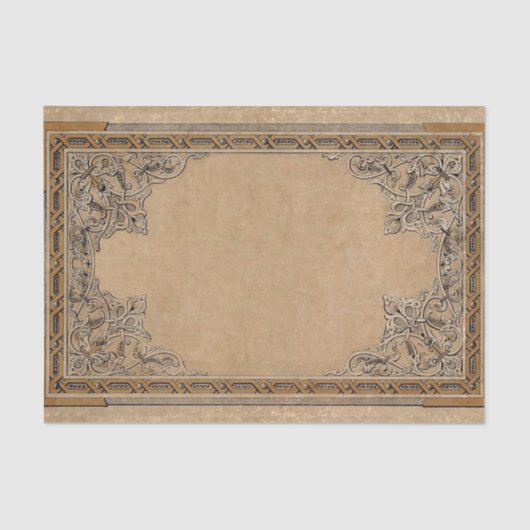 Fallen Old Sepia Knotwork Paper Tissuepapier (Voorkant)