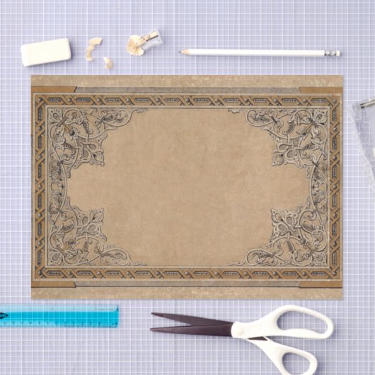 Fallen Old Sepia Knotwork Paper Tissuepapier (Craft)