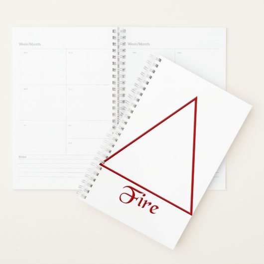 Fallen Pagan Fire Element Symbool Planner (Display)