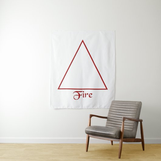 Fallen Pagan Fire Element Symbool Wandkleed (In situ)