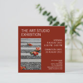 Fallen Petals carmine Uitnodiging (Staand voorkant)