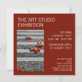 Fallen Petals carmine Uitnodiging (Voorkant)