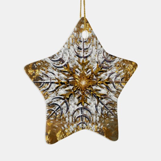 Fallen Snow Keramisch Ornament (Rechts)