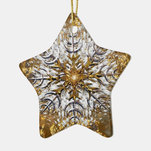 Fallen Snow Keramisch Ornament (Links)