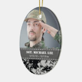 Fallen Soldier met zwarte en witte digitale camo Keramisch Ornament (Links)