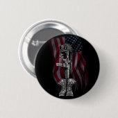 FALLEN SOLDIER PIN RONDE BUTTON 5,7 CM (Voorkant /achterkant)