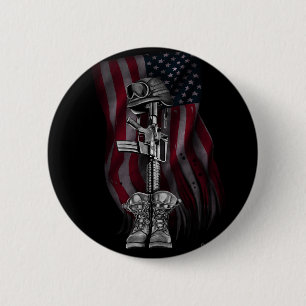 FALLEN SOLDIER PIN RONDE BUTTON 5,7 CM
