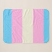 Fallen Trans Pride Flag Sherpa Deken (Voorkant (horizontaal))