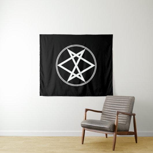 Fallen unicursal hexagram wandkleed (In Situ (horizontaal))