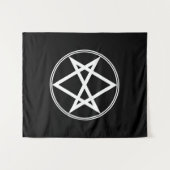 Fallen unicursal hexagram wandkleed (Voorkant (horizontaal))