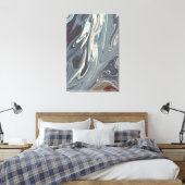 Fallen Waves Art | Beste moderne abstracte schilde Canvas Afdruk (Insitu (Slaapkamer))