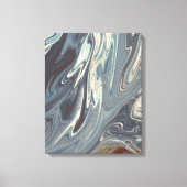 Fallen Waves Art | Beste moderne abstracte schilde Canvas Afdruk (Voorkant)